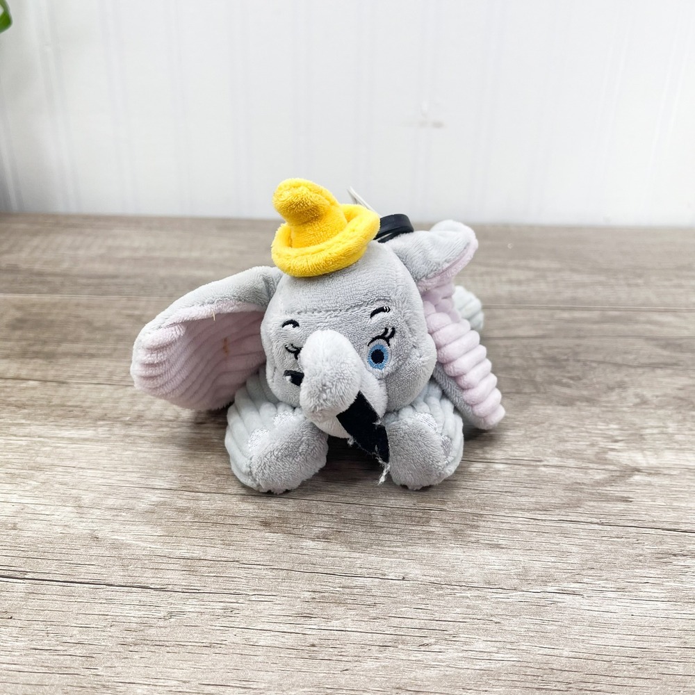 Disney‎ Scentsy Buddy Clip Dumbo Elephant Plush Backpack Clip Gray Yellow Hat
